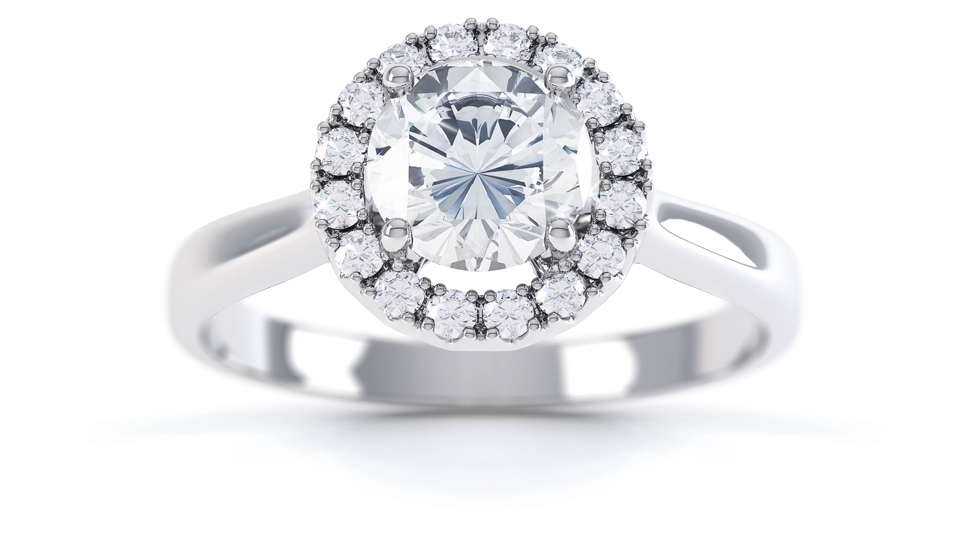 Cluster diamond ring