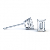 Irelyn 4 Claw Emerald Diamond Earrings 