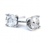 Berlyn 4 Claw Round Diamond Earring