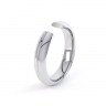 Grooved Court Wedding Ring Side View thumbnail