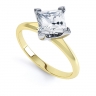 Karina Yellow Gold Princess Cut Diamond Ring thumbnail