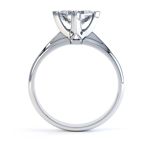 Karina Princess Cut Diamond Ring Side View