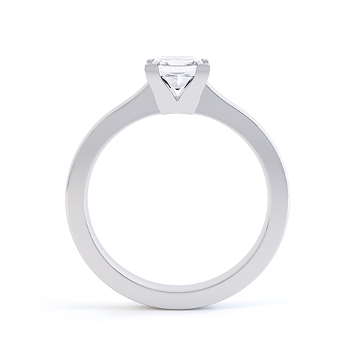 Cyrine Princess Cut Diamond Engagement Ring Side View 