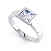 Ciara Rubover Setting Princess Cut Ring