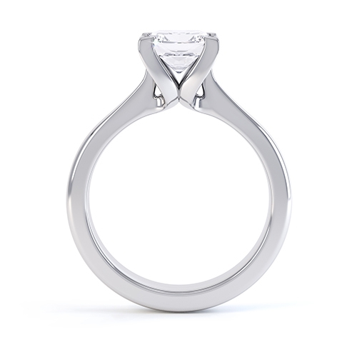 Marissa Princess Cut Diamond Ring Side View 