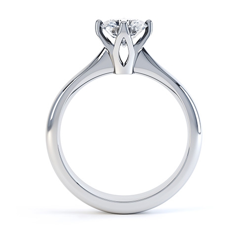Anwen 4 Claw Engagement Ring Side View