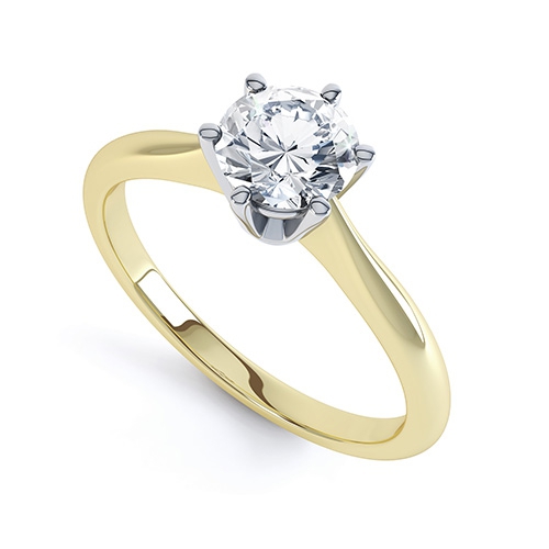Cassia Yellow Gold 6 Claw Engagement Ring