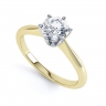 Cassia Yellow Gold 6 Claw Engagement Ring thumbnail