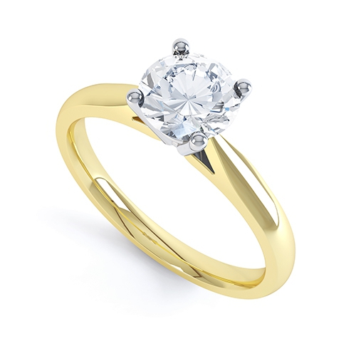 Audrina Yellow Gold 4 Claw Engagement Ring