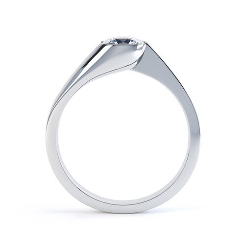 Helena Twist Diamond Ring Side View 