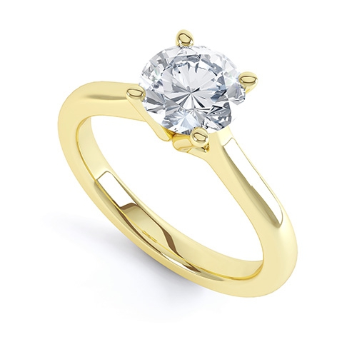 Lara Yellow Gold 4 Claw Engagement Ring