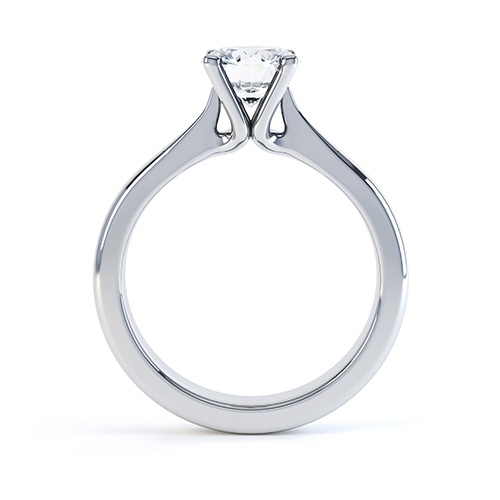 Lara 4 Claw Engagement Ring Side View 