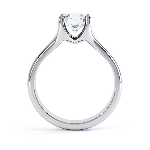 Mindel Single Stone Diamond Ring Side View 