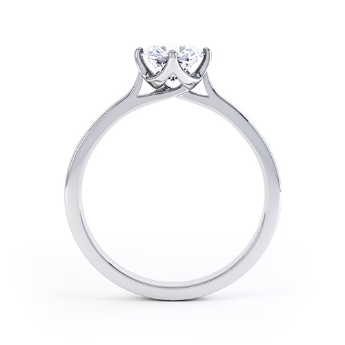 Ophelia Solitaire Diamond Ring Side View 