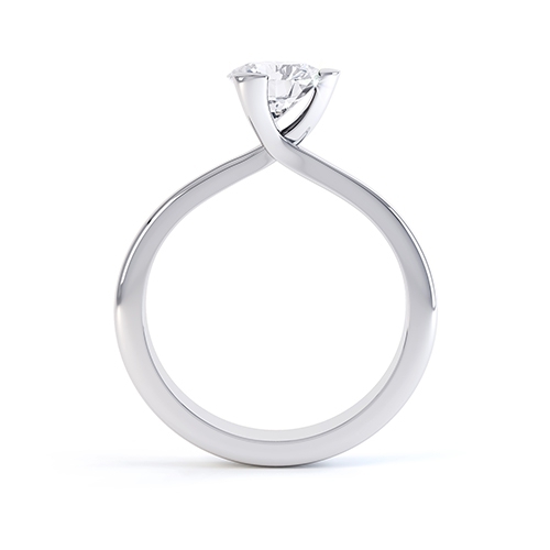 Freya Rubover Set Engagement Ring Side View 