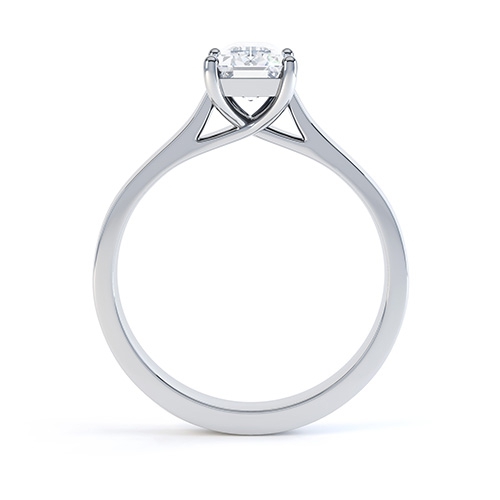 Rina Emerald Diamond Engagement Ring Side View 