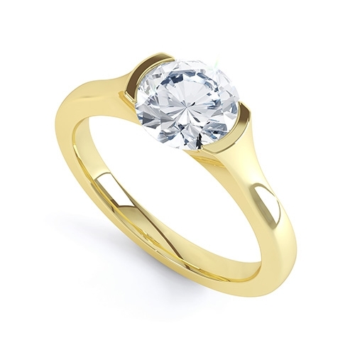 Layla Yellow Gold Rubover Engagement Ring