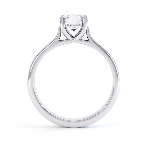 Miranda 4 Claw Diamond Ring Side View