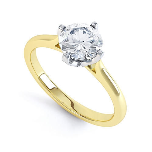 Cosima Yellow Gold 4 Claw Engagement Ring