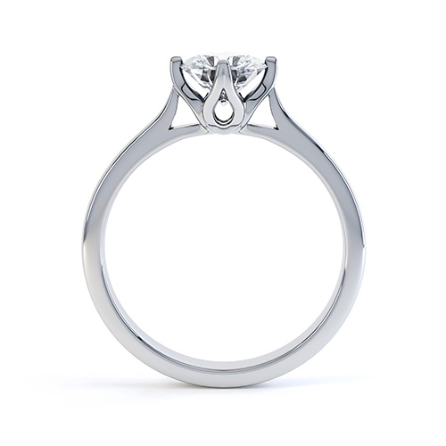 Cosima 4 Claw Engagement Ring Side View