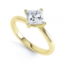 Magdalena Yellow Gold Princess Cut Diamond Ring thumbnail