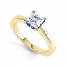 Estelle Yellow Gold Princess Cut Diamond Engagement Ring thumbnail