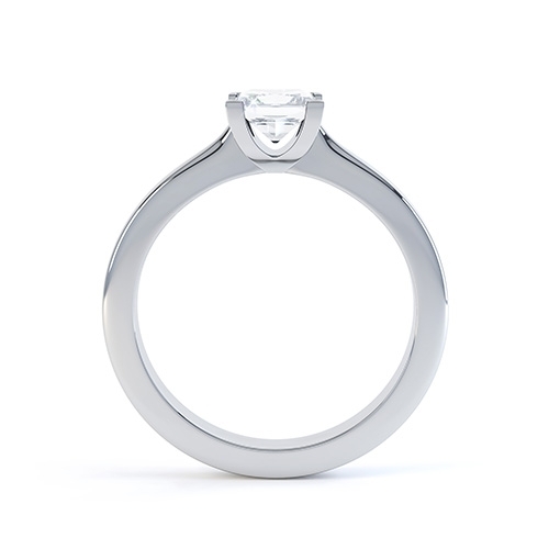 Estelle Princess Cut Diamond Engagement Ring Side View