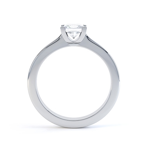 Estelle Princess Cut Diamond Engagement Ring Side View Estelle Princess Cut Diamond Engagement Ring Side View