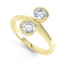 Lexia Yellow Gold 2 Stone Diamond Ring thumbnail