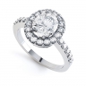 Marjorie Oval Cluster Engagement Ring thumbnail