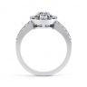Marjorie Oval Cluster Engagement Ring Side View thumbnail