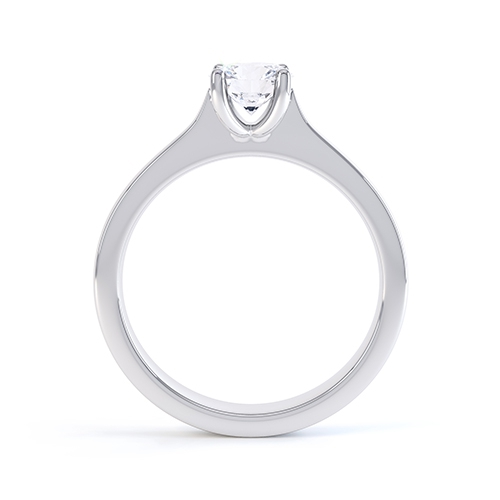 Flora Four Claw Engagement Ring Side View