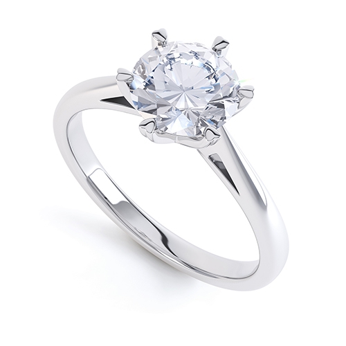Fleur 6 Claw Diamond Engagement Ring