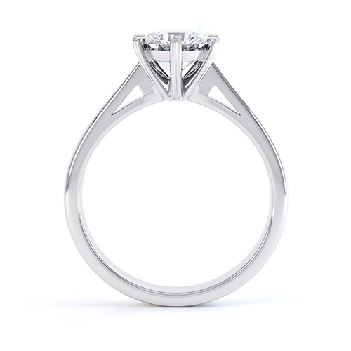 Fleur 6 Claw Diamond Engagement Ring Side View