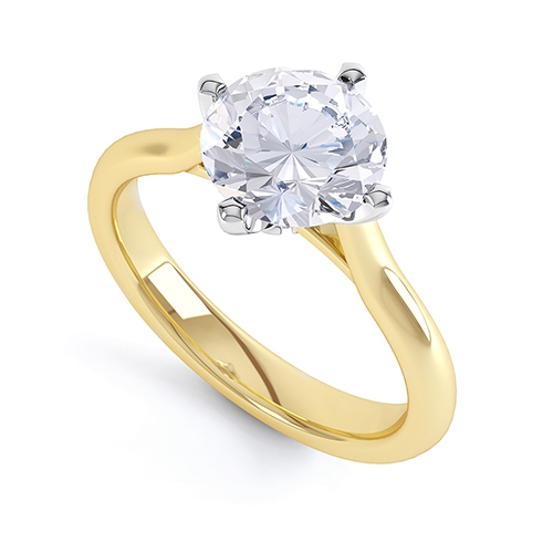 Electra Yellow Gold Four Claw Engagement Ring