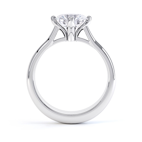 Electra Four Claw Engagement Ring Side View