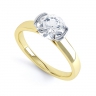 Cyane Yellow Gold Rubover Engagement Ring thumbnail