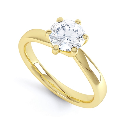 Melora Yellow Gold 6 Claw Engagement Ring