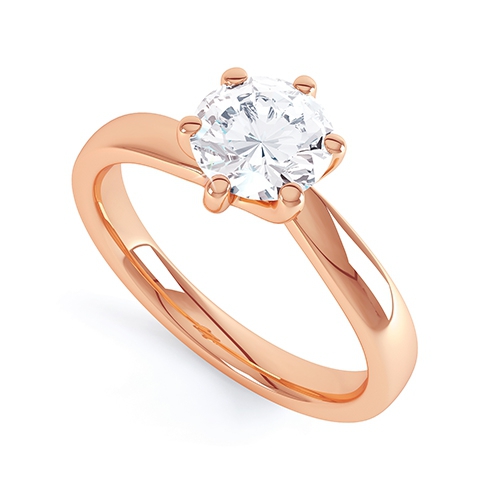 Melora Rose Gold 6 Claw Engagement Ring