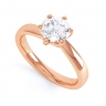 Melora Rose Gold 6 Claw Engagement Ring thumbnail