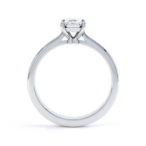 Gabriella Emerald Cut Diamond Ring Side View 
