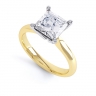 Beatrice Yellow Gold Princess Cut Ring thumbnail