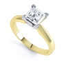 Cerise Yellow Gold Princess Cut Engagement Ring thumbnail