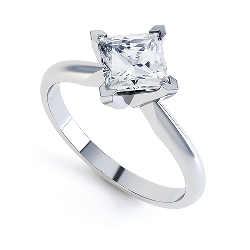 Clarissa Princess Cut Engagement Ring