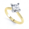 Clarissa Yellow Gold Princess Cut Engagement Ring thumbnail