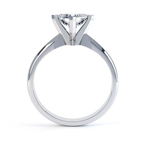 Clarissa Princess Cut Engagement Ring Side View