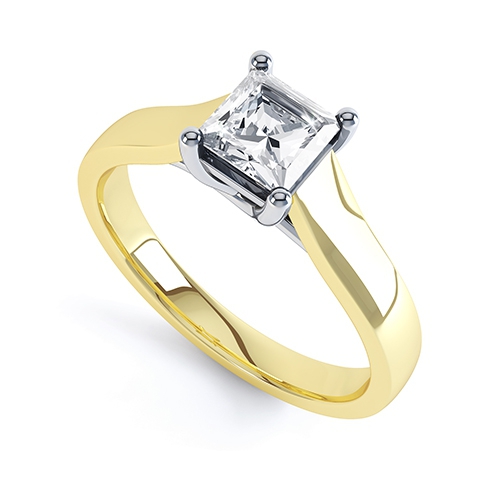 Lisette Yellow Gold Princess Cut Diamond Engagement Ring