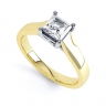 Lisette Yellow Gold Princess Cut Diamond Engagement Ring thumbnail