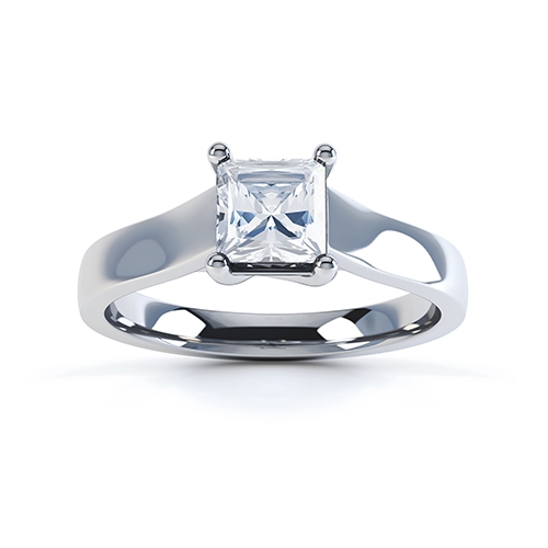 Lisette Princess Cut Diamond Engagement Ring Top View