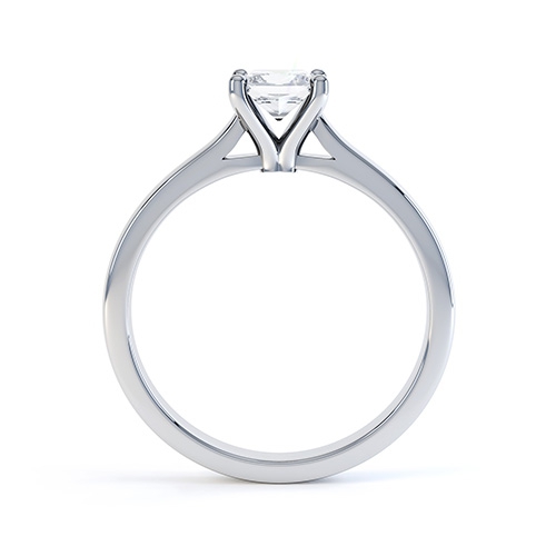 Manila Princess Cut Engagement Ring Side View 